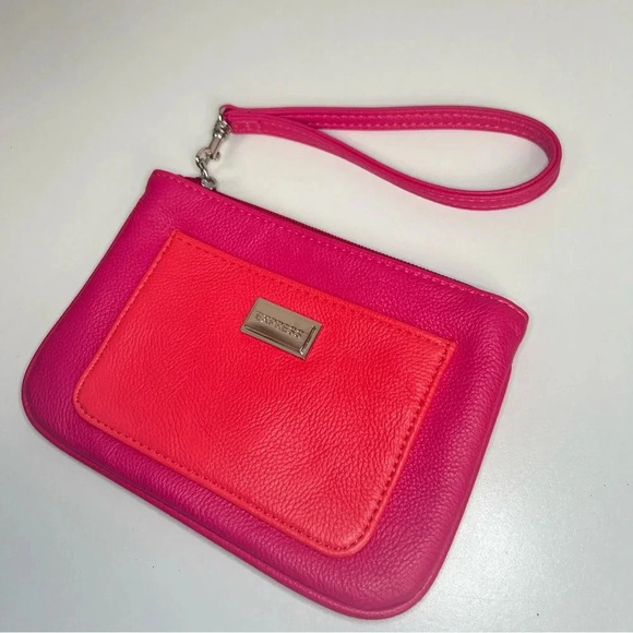 Express Zipper Wristlet, Pink and Coral Two Toned with detachable Strap in EUC. - Picture 9 of 10